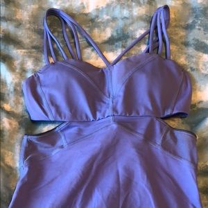 Periwinkle purple lululemon 0 cutout mesh tank top